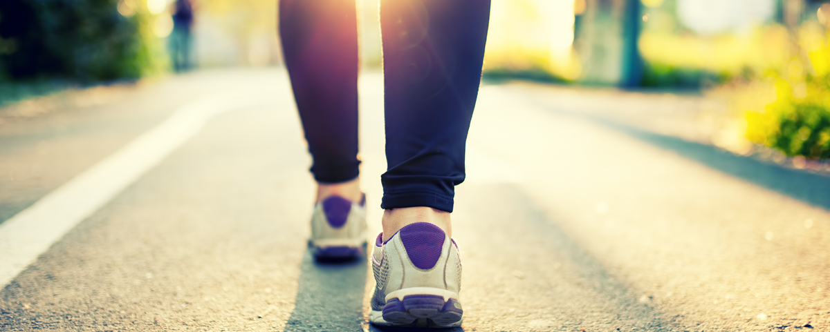 close up of shoes walking