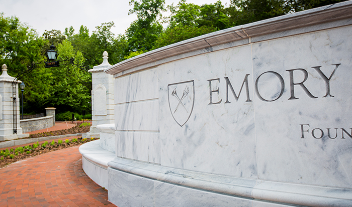 Emory University sign