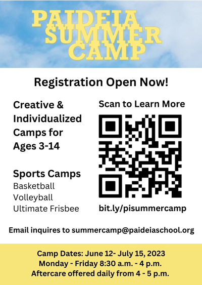 paideia summer camp flyer